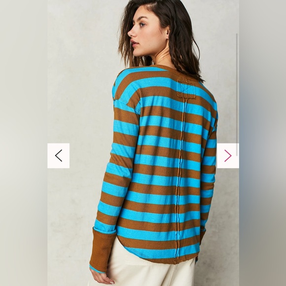 We The Free Sail Away Long Sleeve Tee Savannah Blue Combo NWOT - Picture 2 of 14